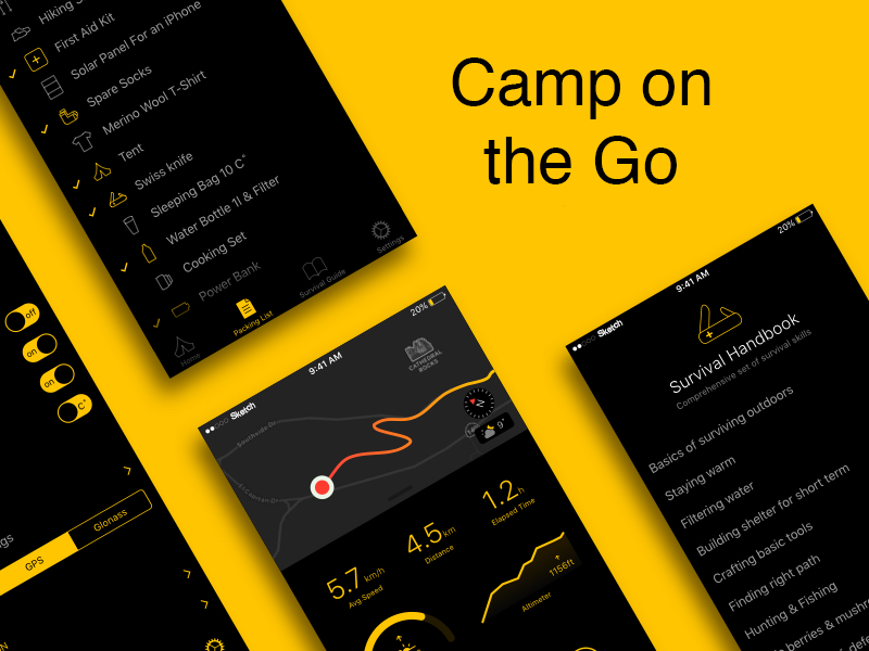 Camp on the Go · Personal project — A camping companion that respects the trail