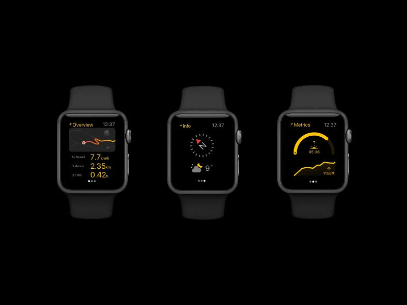 Camp on the Go — Apple Watch companion concept on a wrist mockup