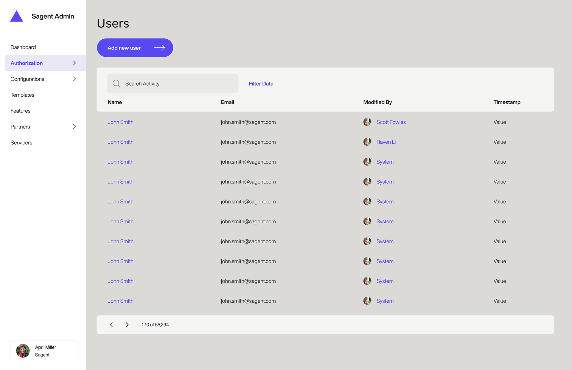 Moonshot admin redesign