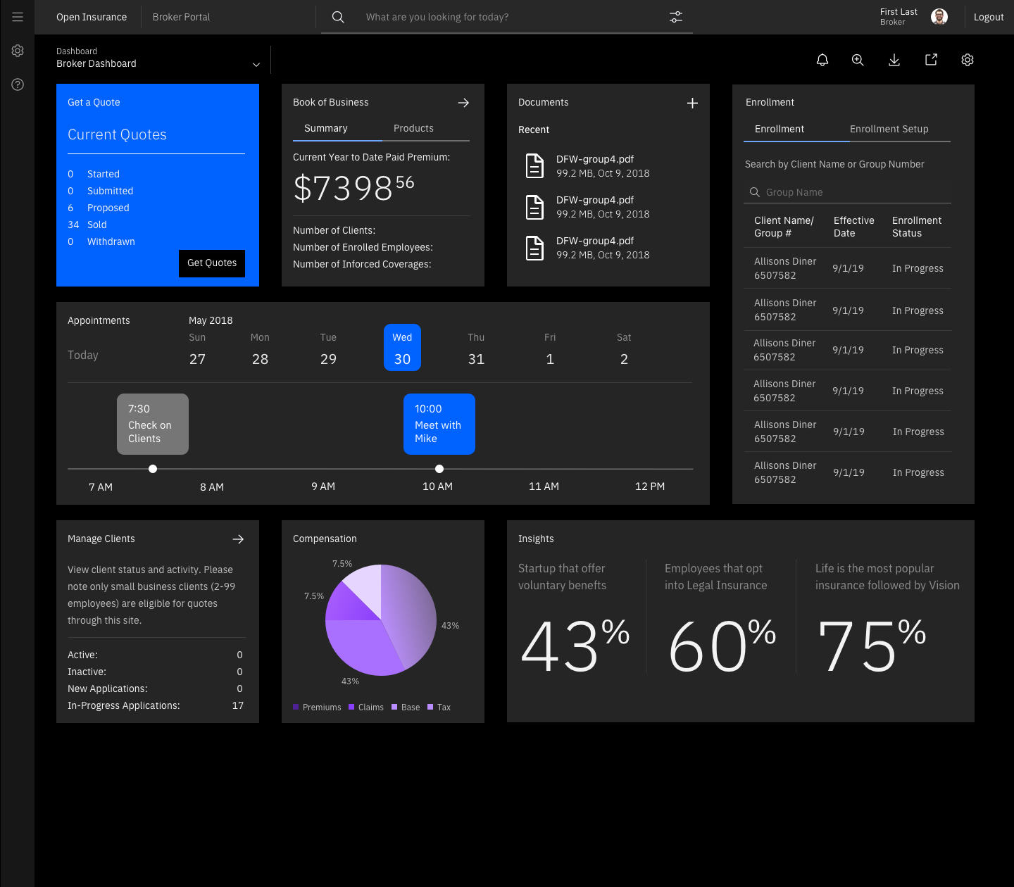 IBM · Open Insurance — Underwriting workbench